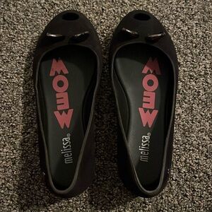 Melissa meow black cat shoes